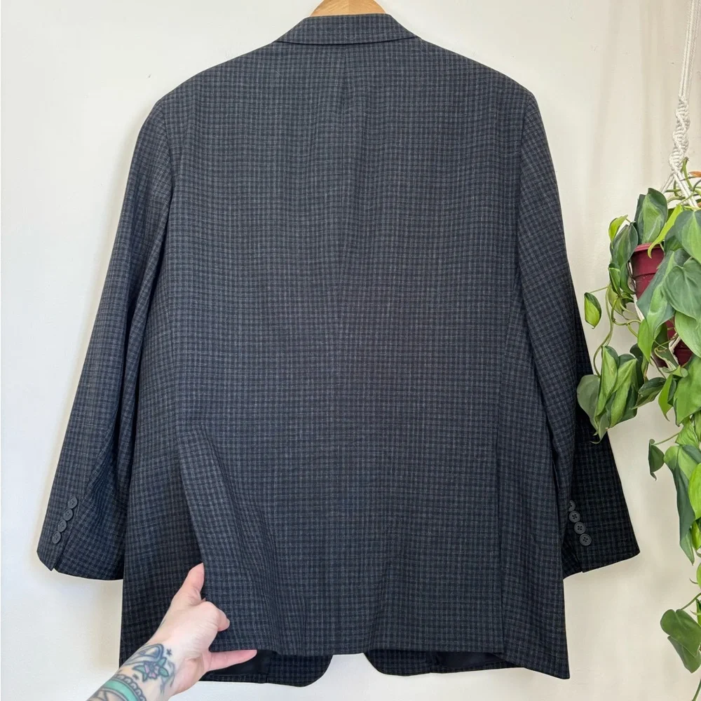 Theory Standard Checked Blazer In Wool - Picture 11 of 13